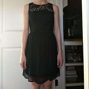 Black Dress with Lace Bodice